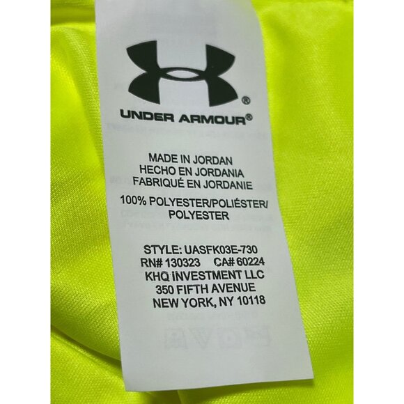 Under Armour Kids Neon Yellow UPF 50 Swim Shirt 100% Polyester Short Sleeve Sz 5 - Picture 5 of 6